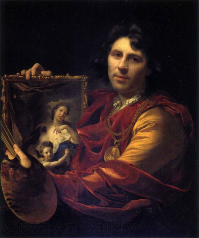 Adriaen van der werff portrait of his wife Margaretha van Rees and their daughter Maria Spain oil painting art